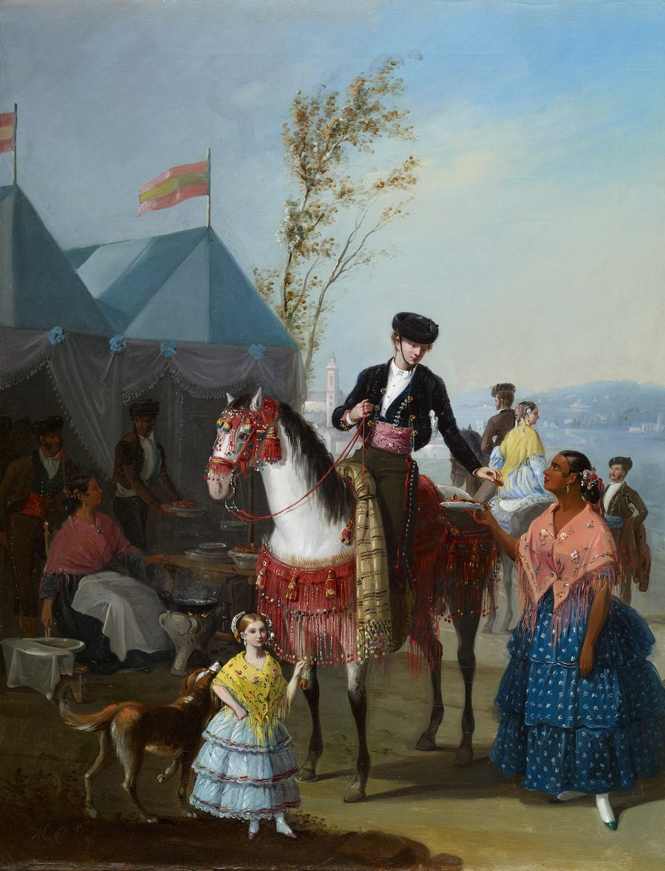 The Fritter Stall by Manuel Cabral y Aguado Bejarano