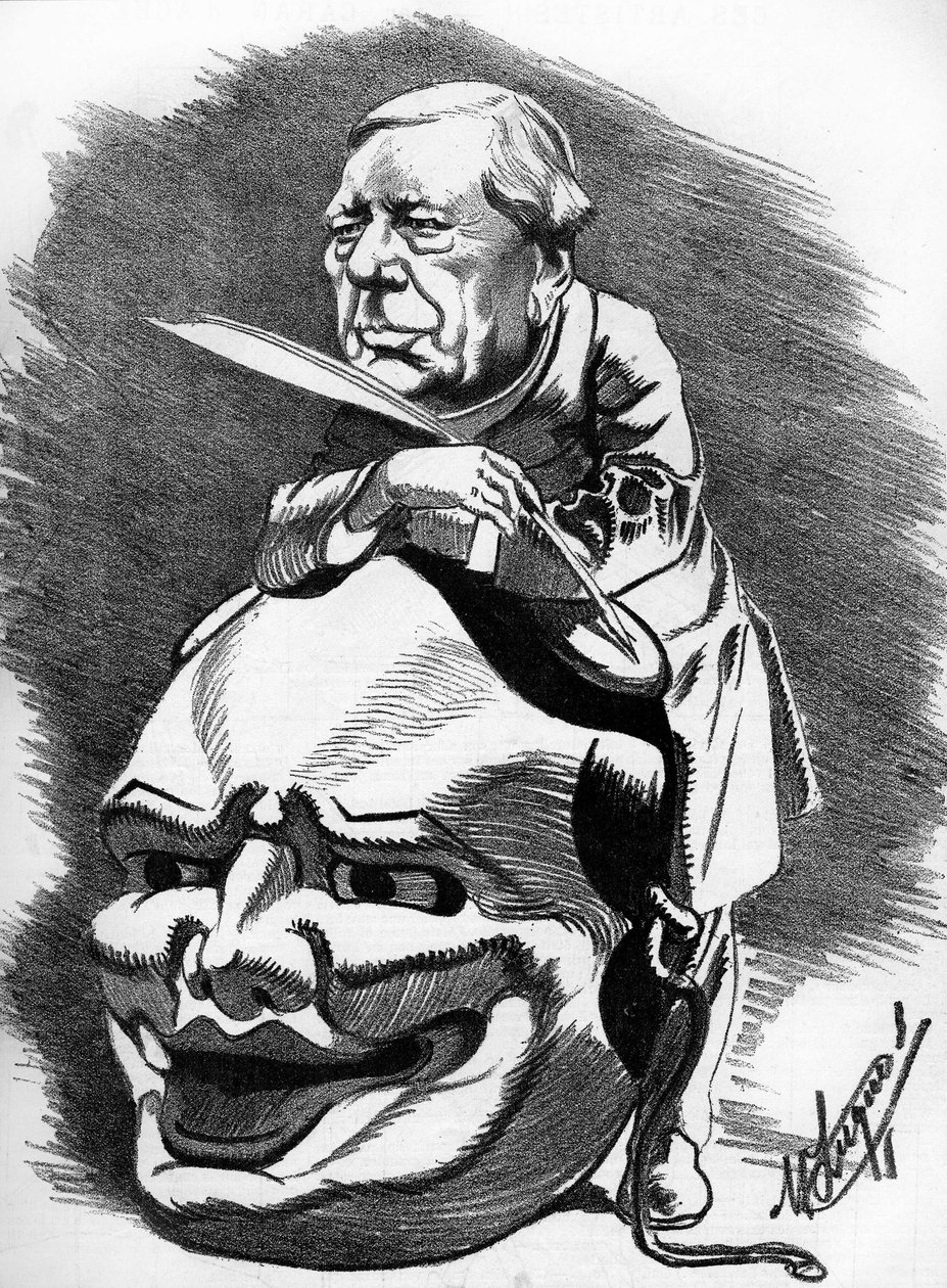 Eugene Labiche (1815-1888), French playwright. Cartoon by the cartoonist Manuel Luque. In 