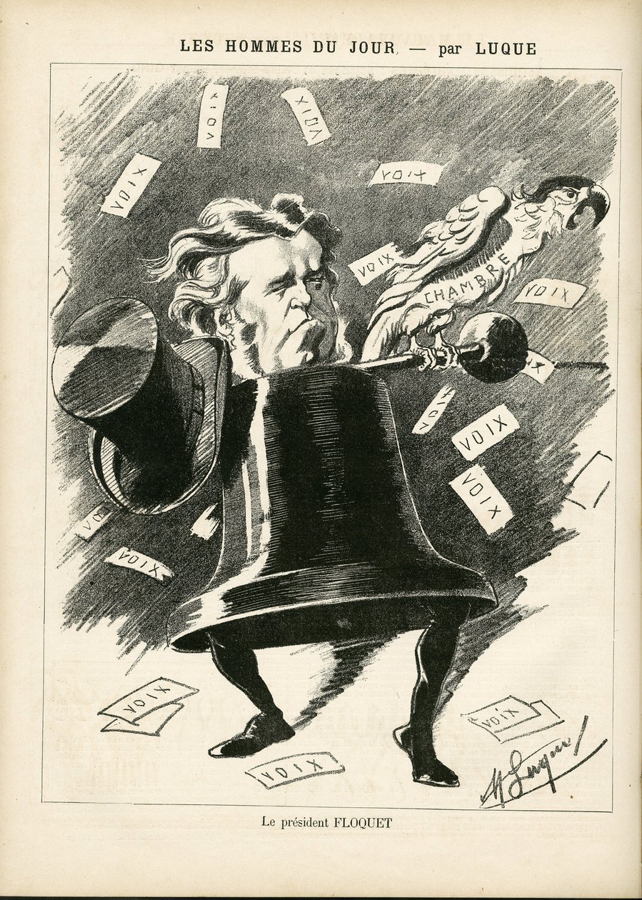 Illustration for the Cover of La Caricature (1880) by Manuel Luque