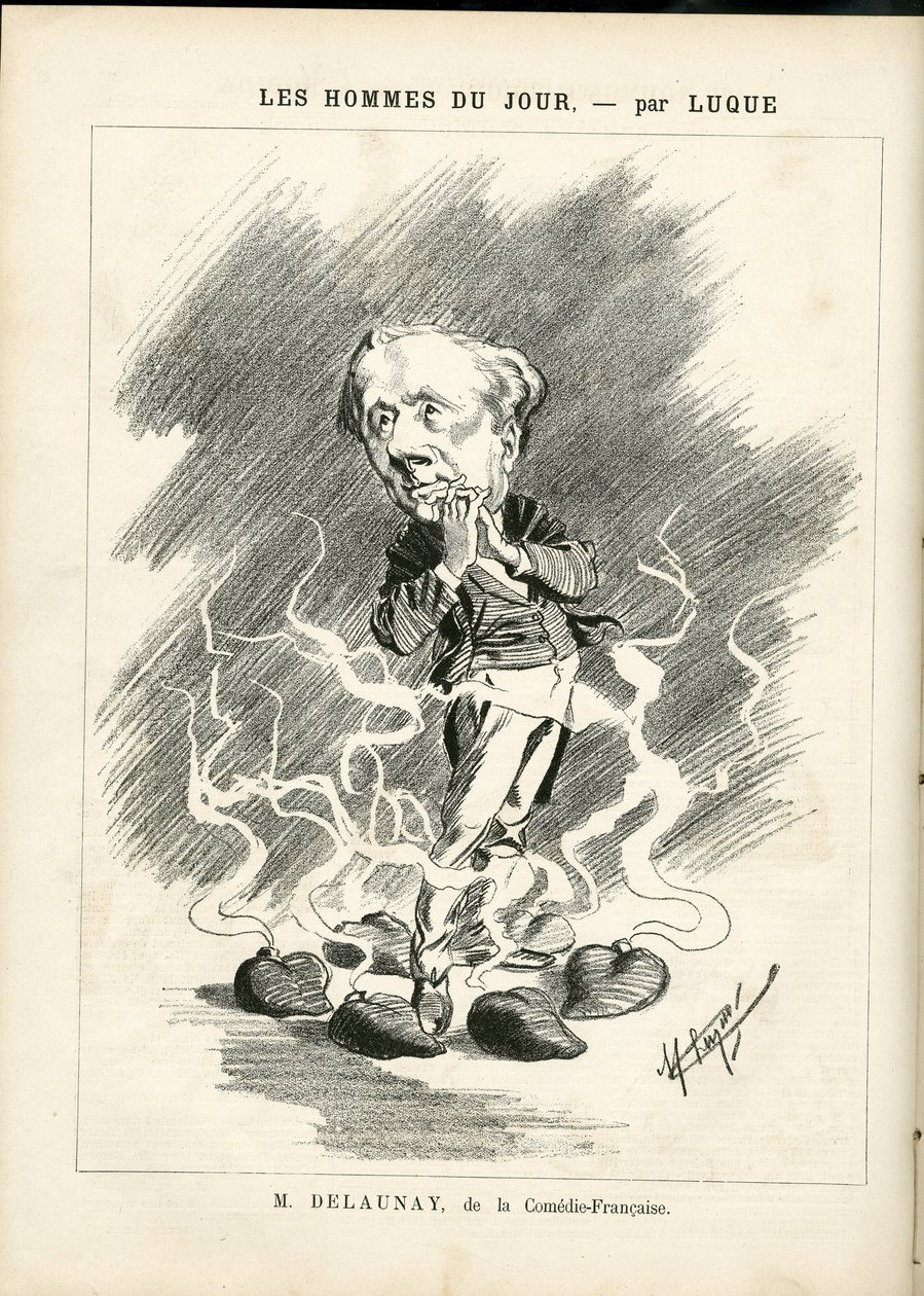 Illustration of Manuel Luque (1854-1919) for the Cover of La Caricature (1880) by Manuel Luque