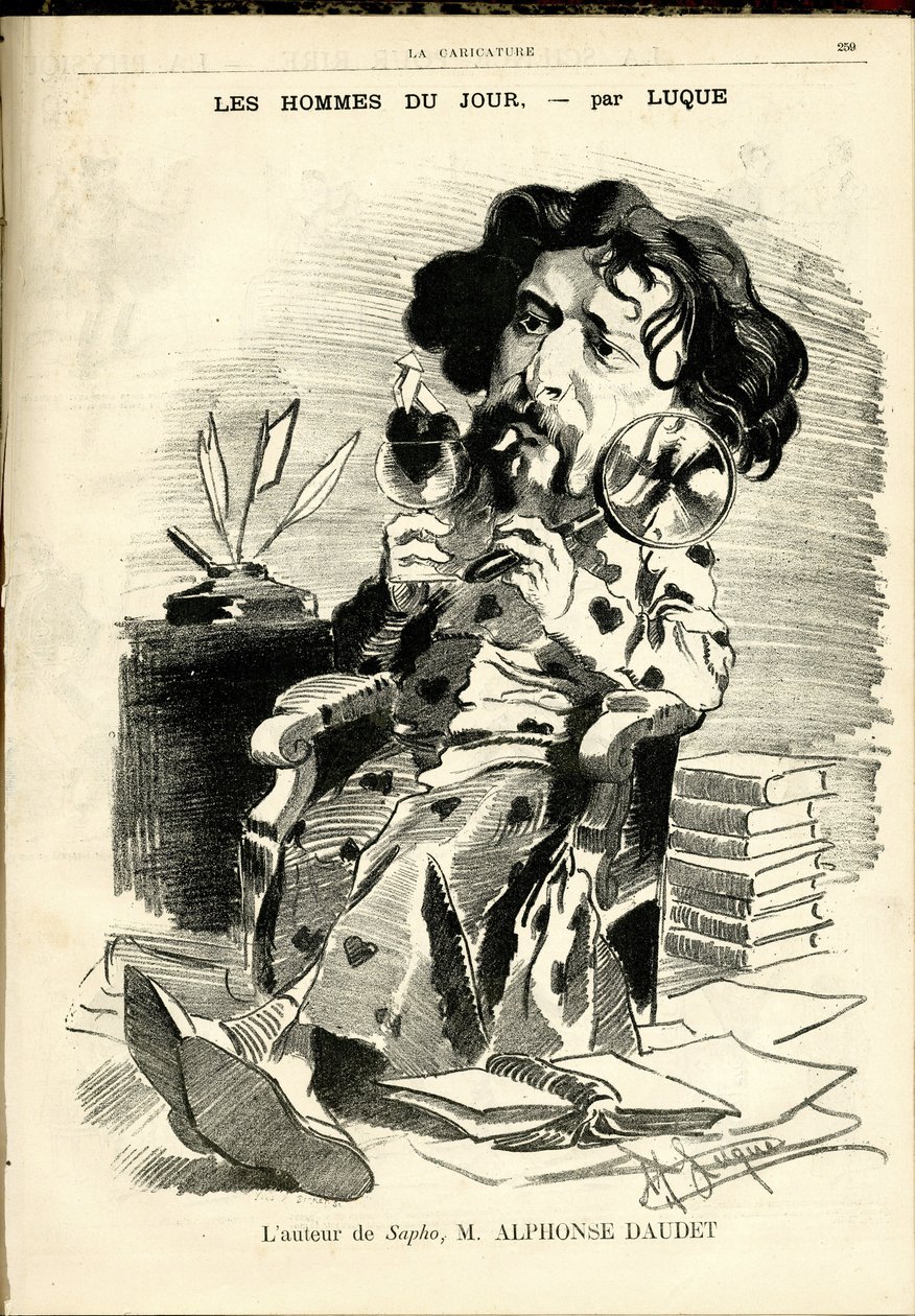 Illustration for the Cover of The Caricature (1880) by Manuel Luque
