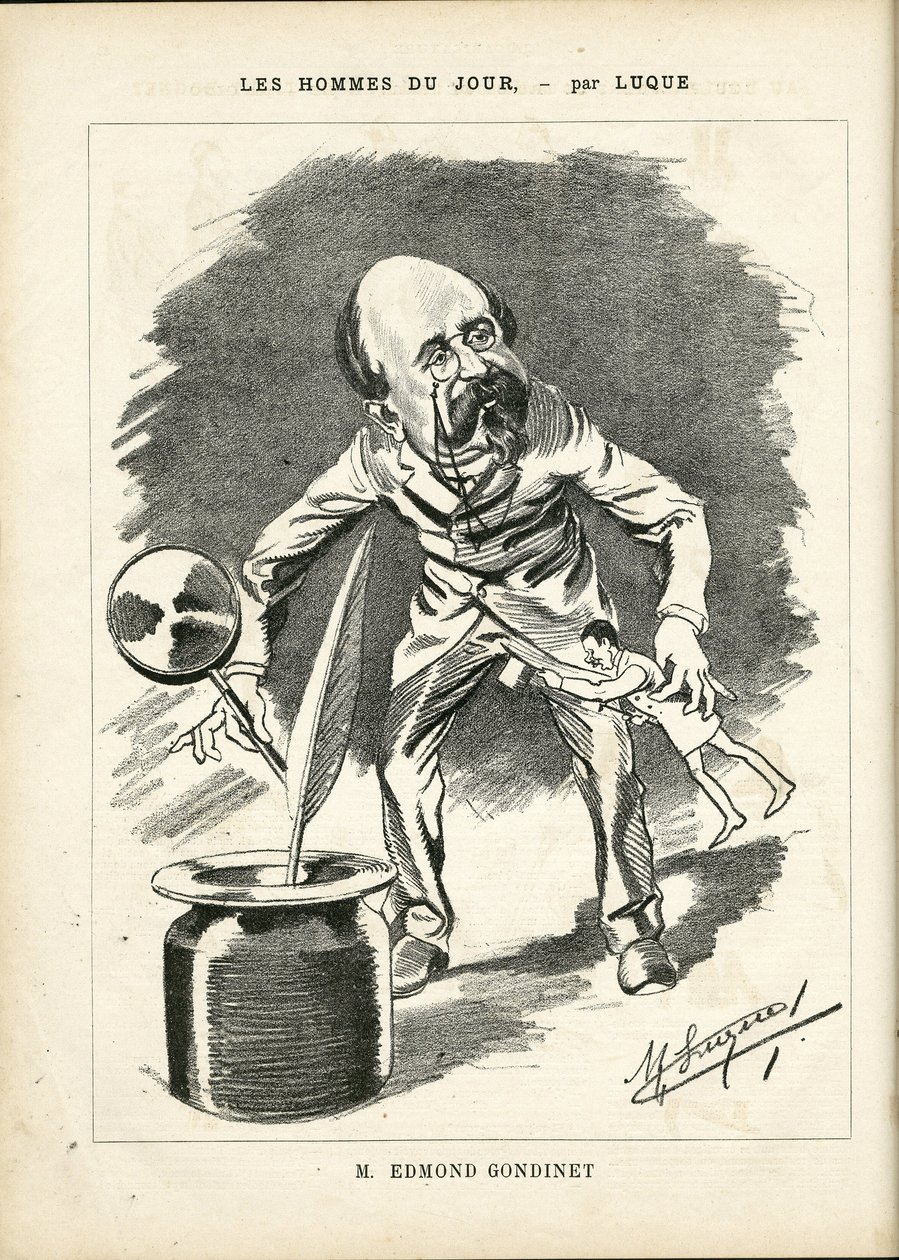 Illustration of Manuel Luque (1854-1919) in La Caricature (1880) by Manuel Luque