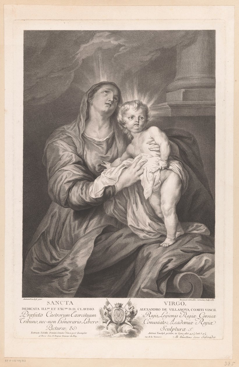 Mary with the Christ Child by Manuel Salvador Carmona