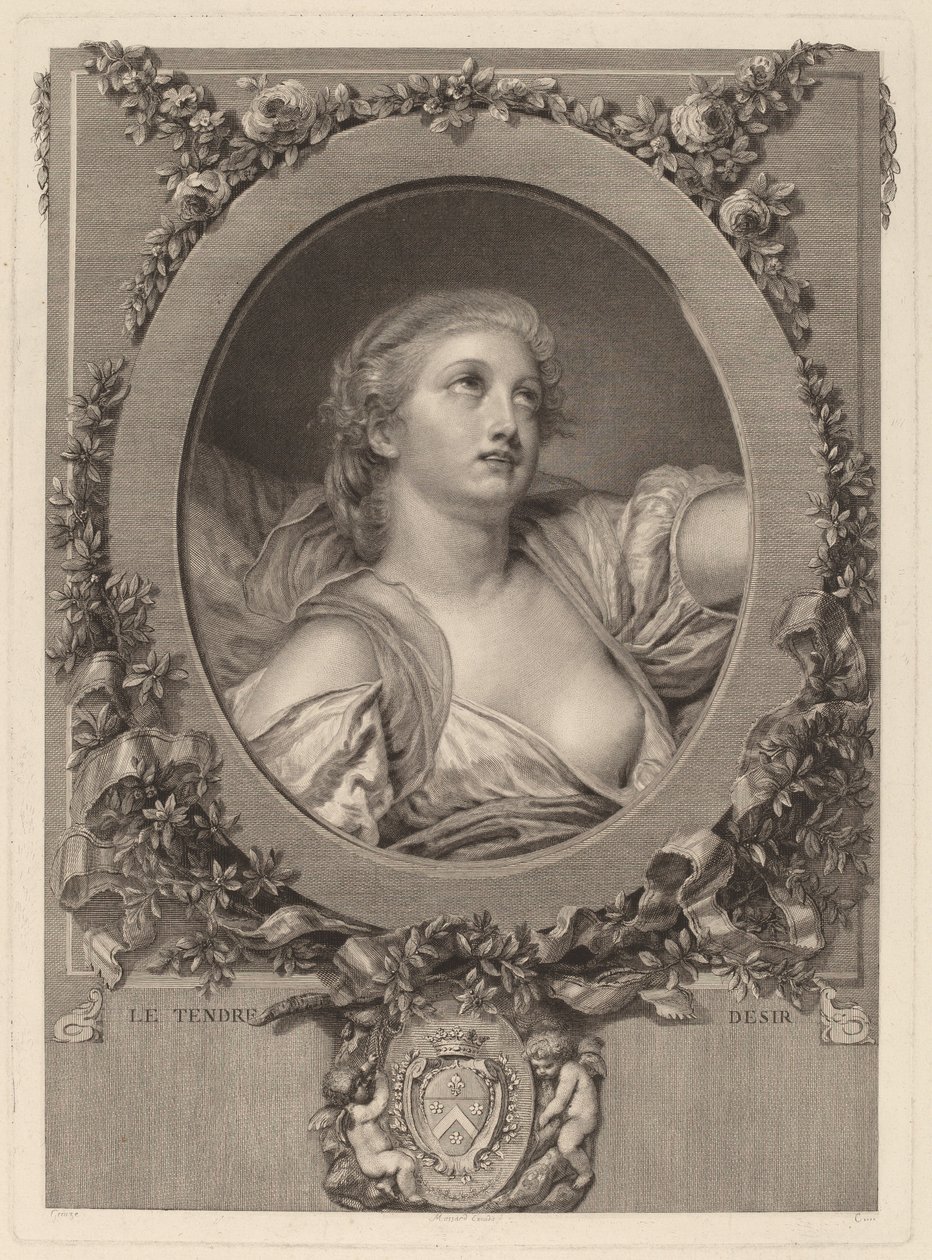 The Tender Desire by Manuel Salvador Carmona after Jean Baptiste Greuze