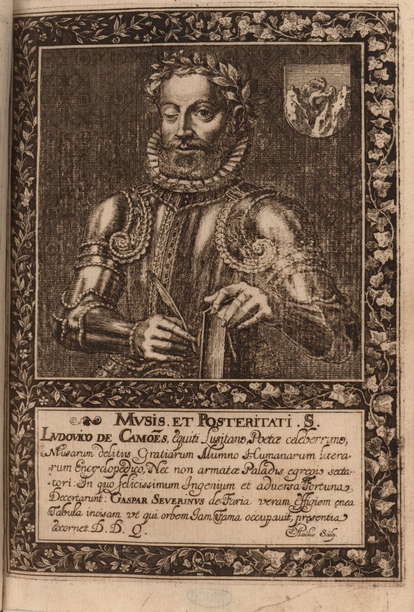 Portrait of the poet Luís Vaz de Camões, 1624 by Manuel Severim de Faria