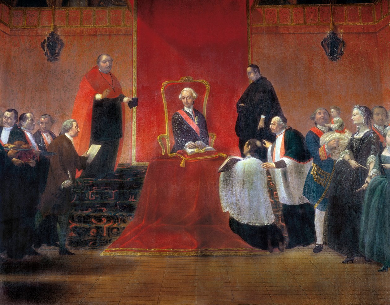 Charles III Taking Possession of the Canonry of Barcelona in 1759 (detail) by Manuel Tramulles