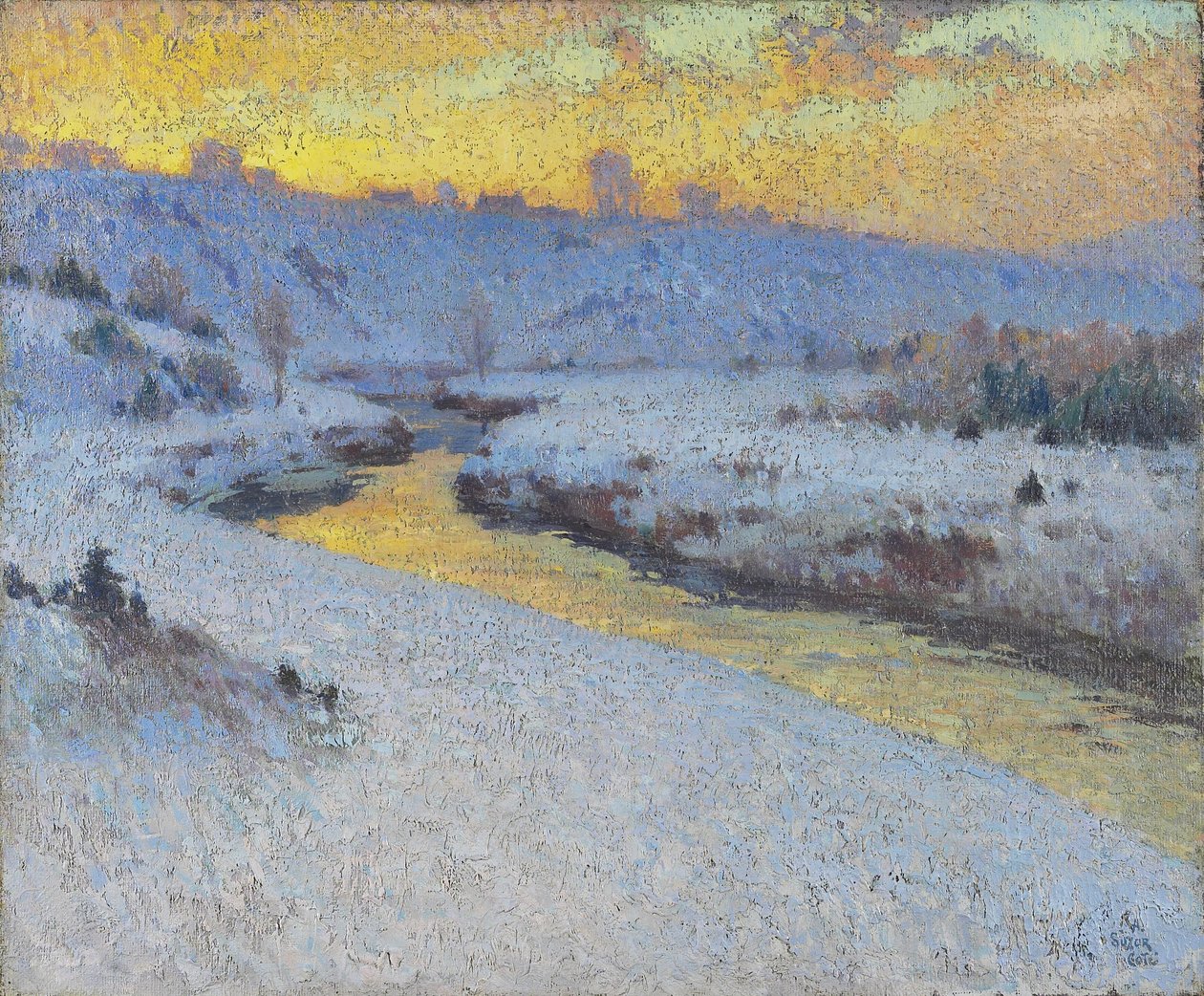 Stream in Winter by Marc Aurele de Roy Suzor Cote