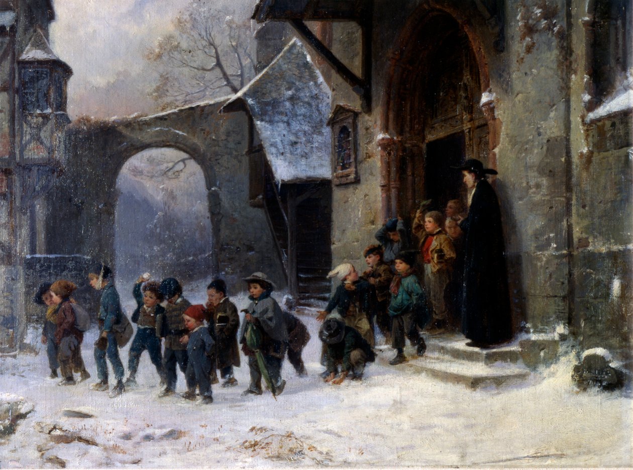 Children Leaving School by Marc Louis Benjamin Vautier