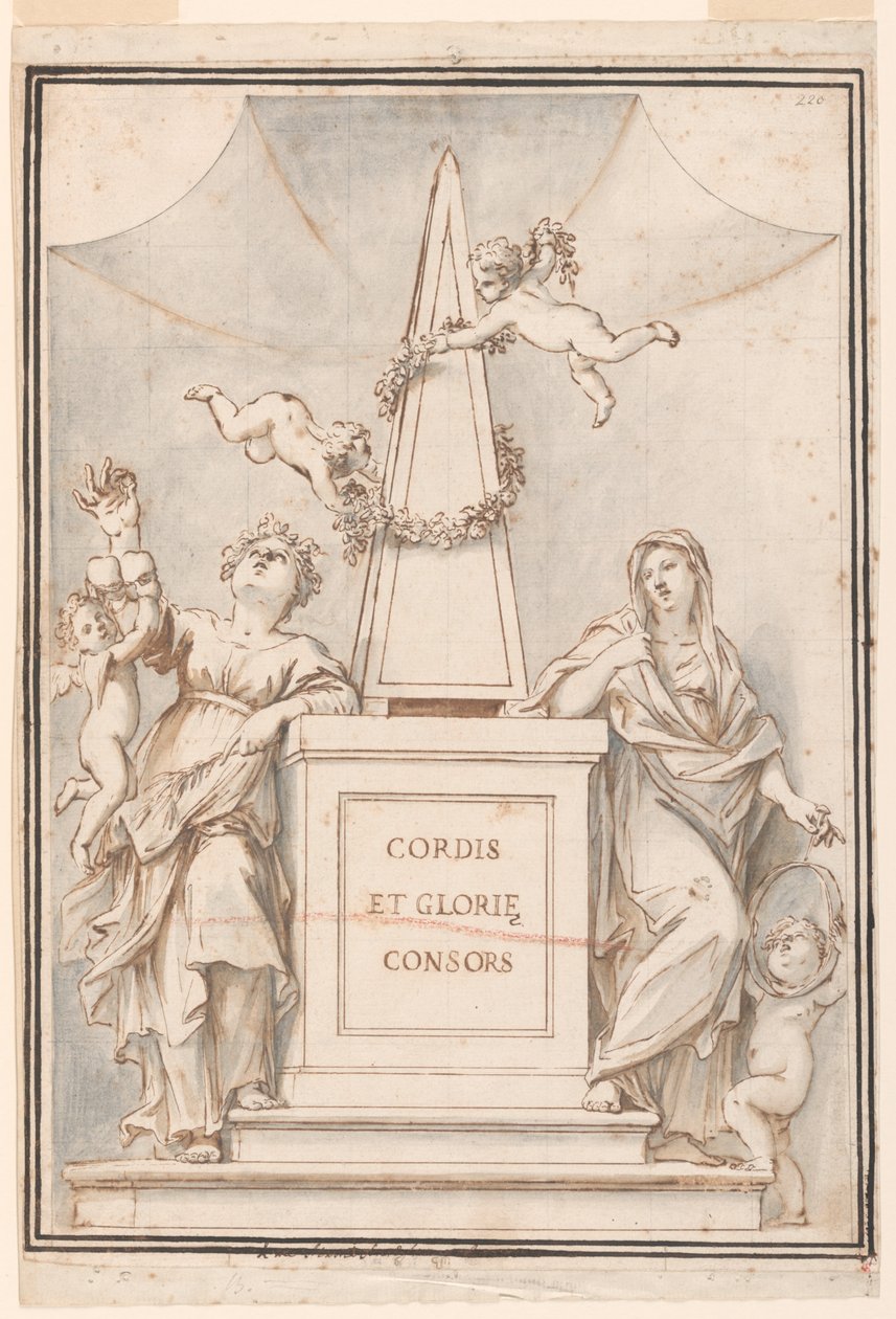 Design for a Monochrome Painting, Church of Corpus Domini, Bologna, Italy by Marc Antonio Franceschini
