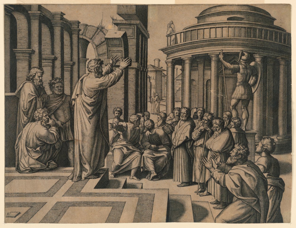 Saint Paul Preaching at Athens by Marc Antonio Raimondi