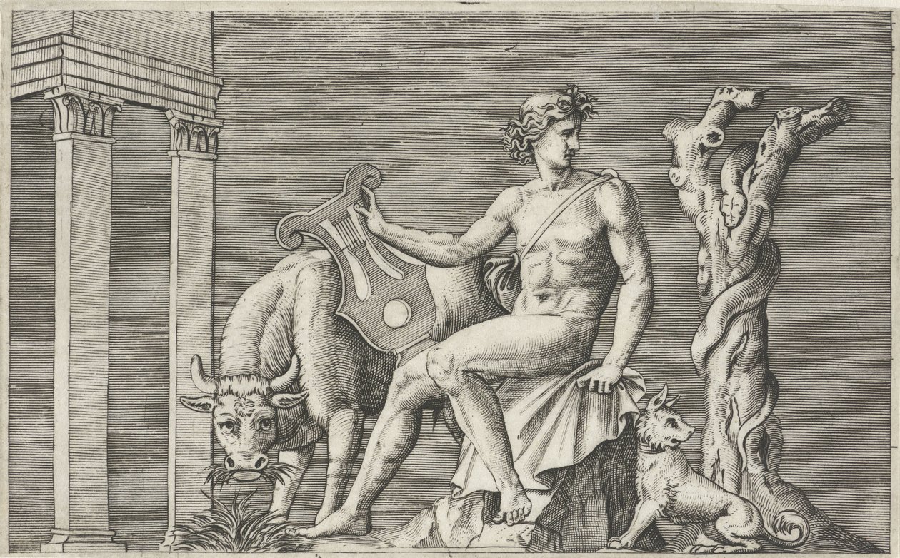Apollo Guarding the Flock of Admetus by Marcantonio Raimondi