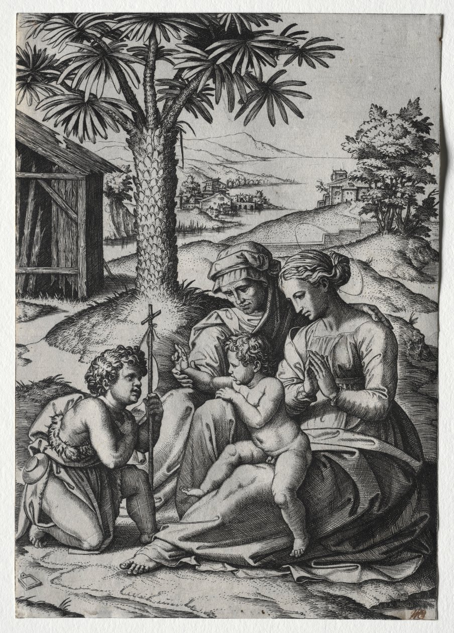 Madonna of the Palm Tree by Marcantonio Raimondi