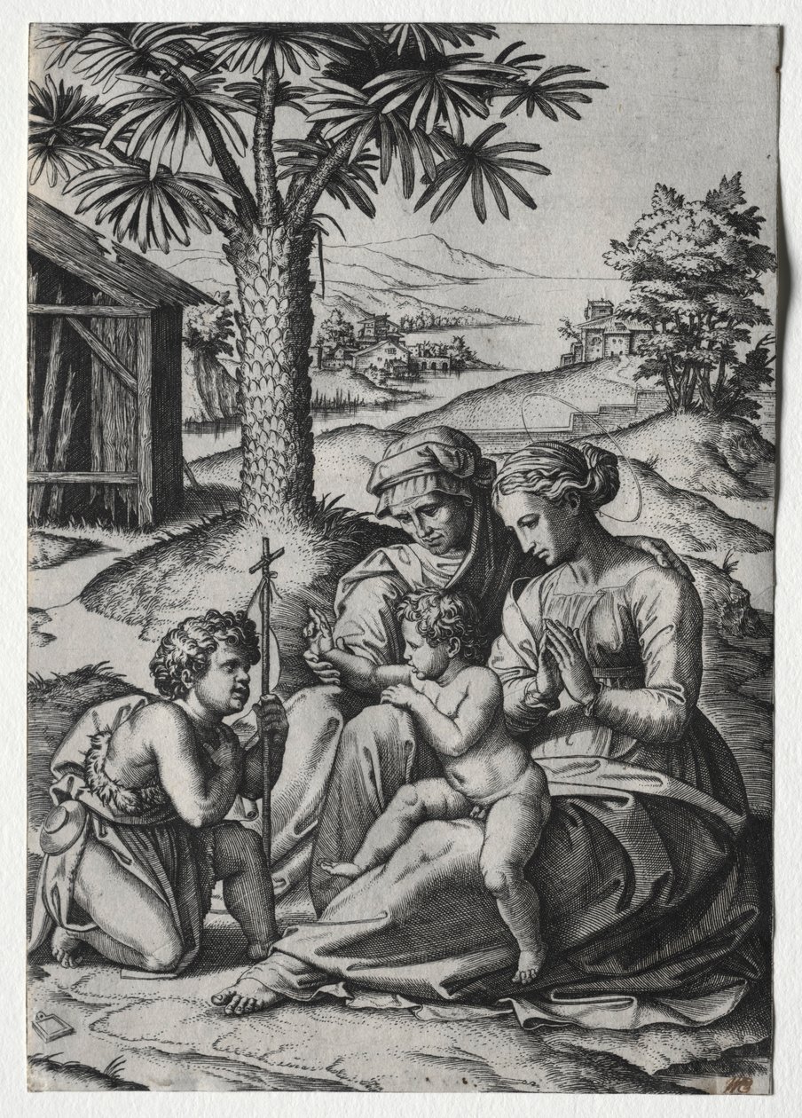 Madonna of the Palm Tree by Marcantonio Raimondi
