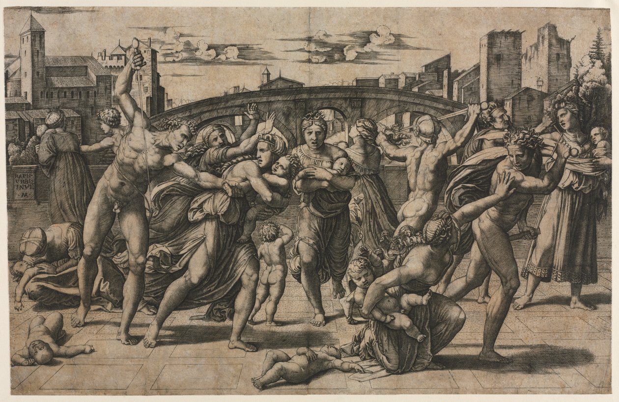 Massacre of the Innocents With the Fir Tree by Marcantonio Raimondi