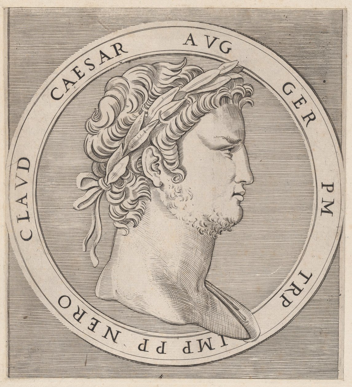 Speculum Romanae Magnificentiae: Nero, from The Twelve Caesars, ca. 1500-1534 by Marcantonio Raimondi