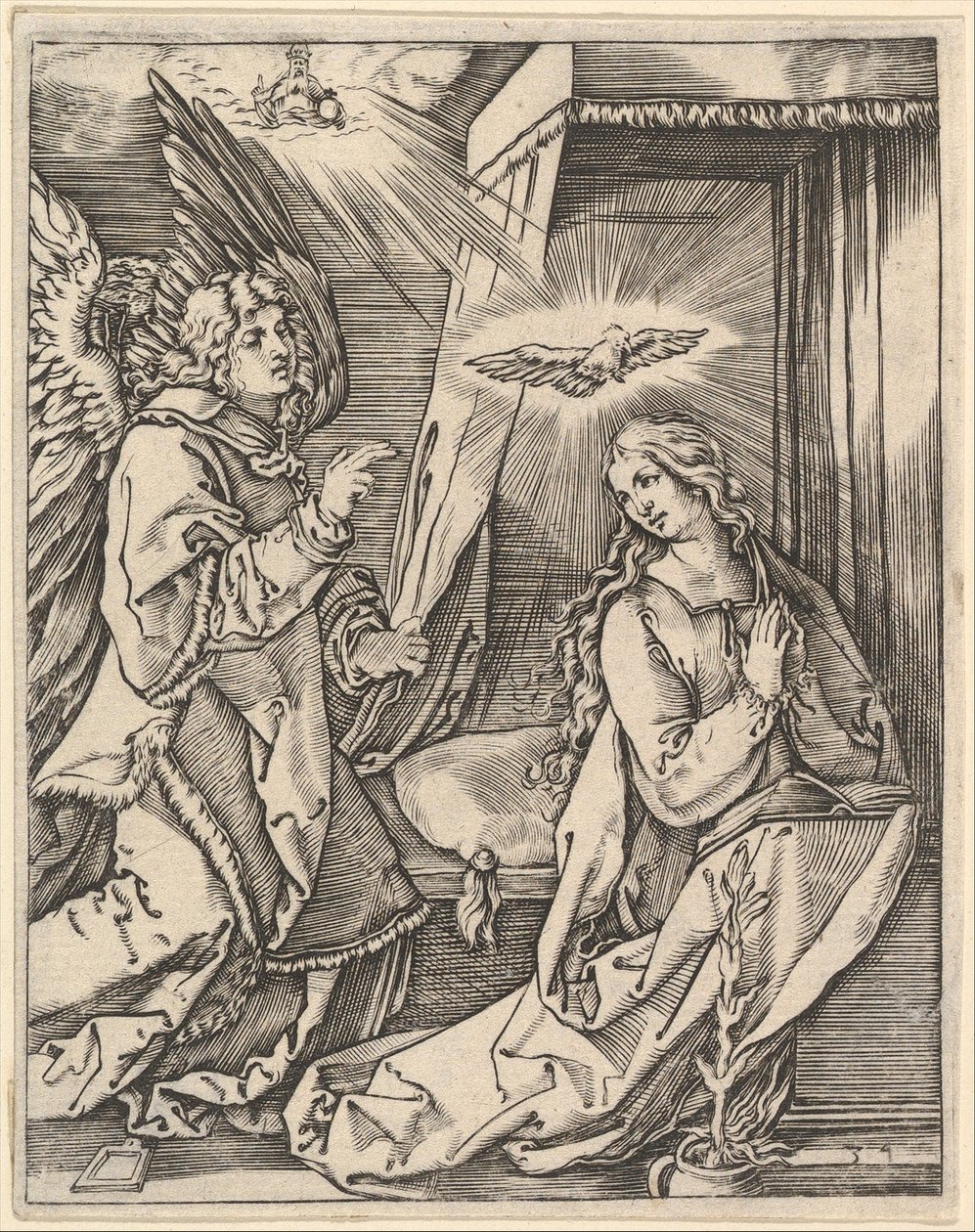 The Annunciation, ca. 1500-1534 by Marcantonio Raimondi