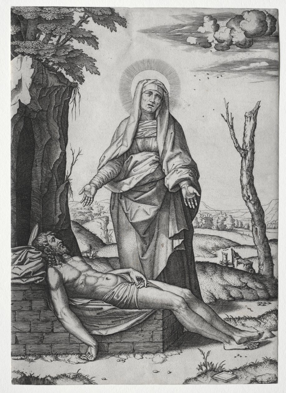 The Pieta by Marcantonio Raimondi