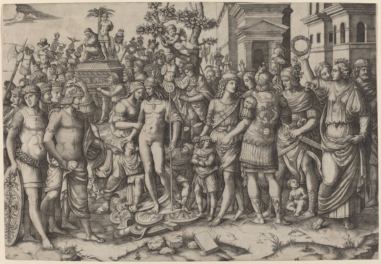 Triumph by Marcantonio Raimondi, after Jacopo Ripanda