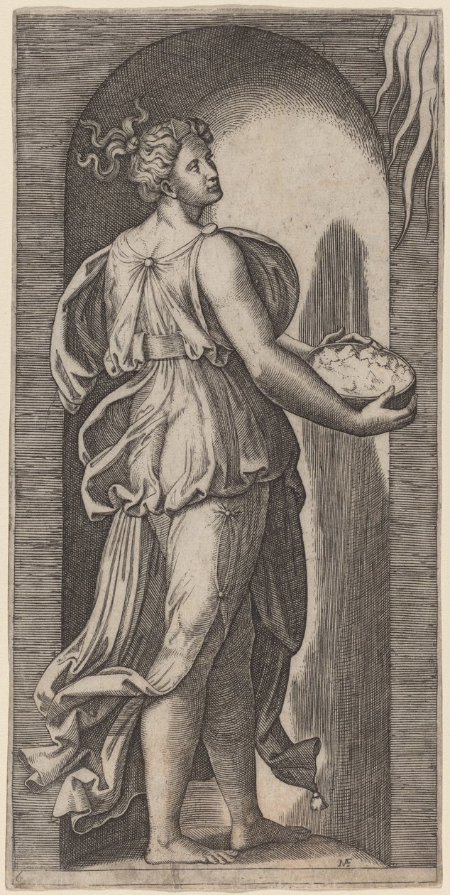 Hope by Marcantonio Raimondi after Raphael