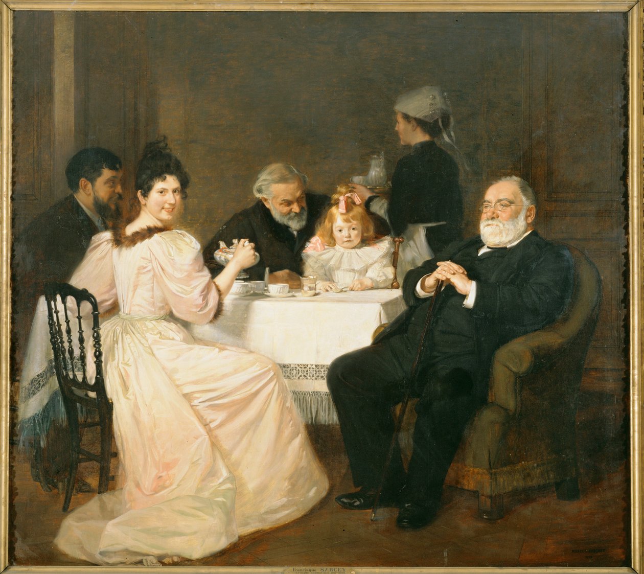 Francisque Sarcey, Literary Critic, at the House of the Daughter of Adolphe Brisson by Marcel Andre Baschet