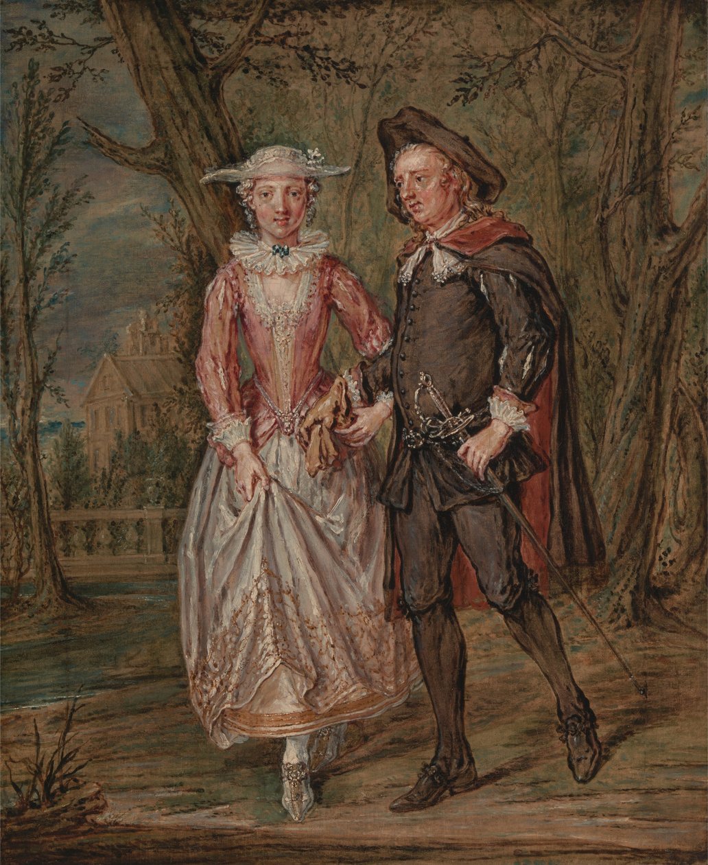 Lovers in a Park by Marcellus Laroon the Younger