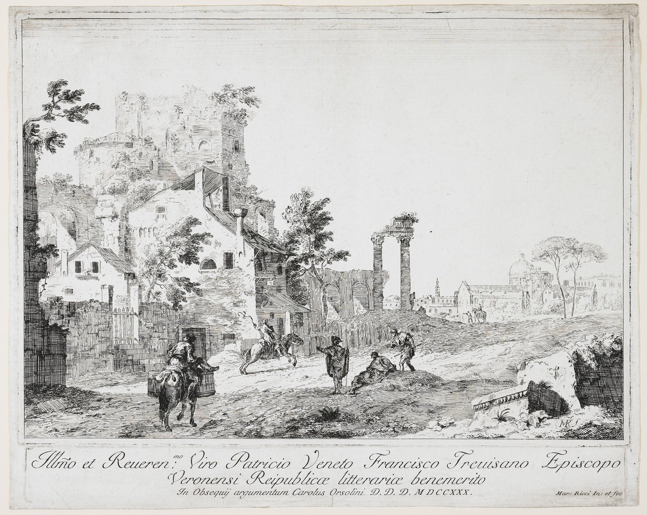 Road by a Country Village, 1730 by Marco Ricci