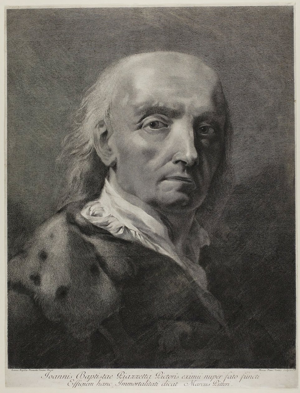 Portrait of the Painter Giovanni Battista Piazzetta by Marco Alvise Pitteri