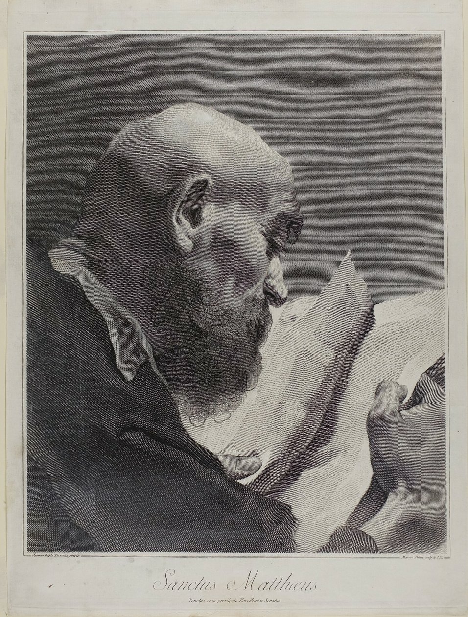 Saint Matthew, from The Holy Family and the Twelve Apostles by Marco Alvise Pitteri
