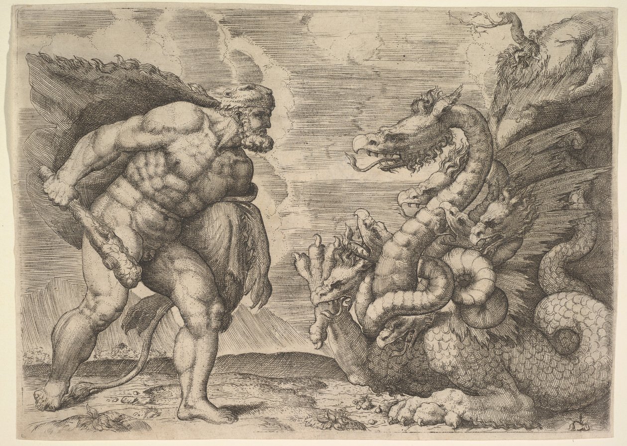 Hercules and the Hydra of Lerna by Marco Angolo del Moro