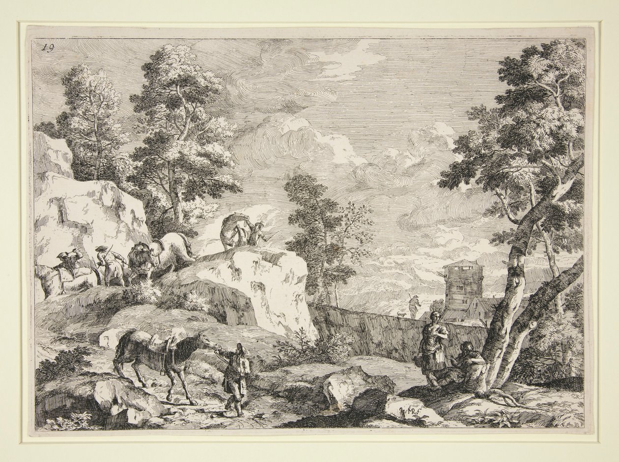 Landscape with Four Horsemen by Marco Ricci