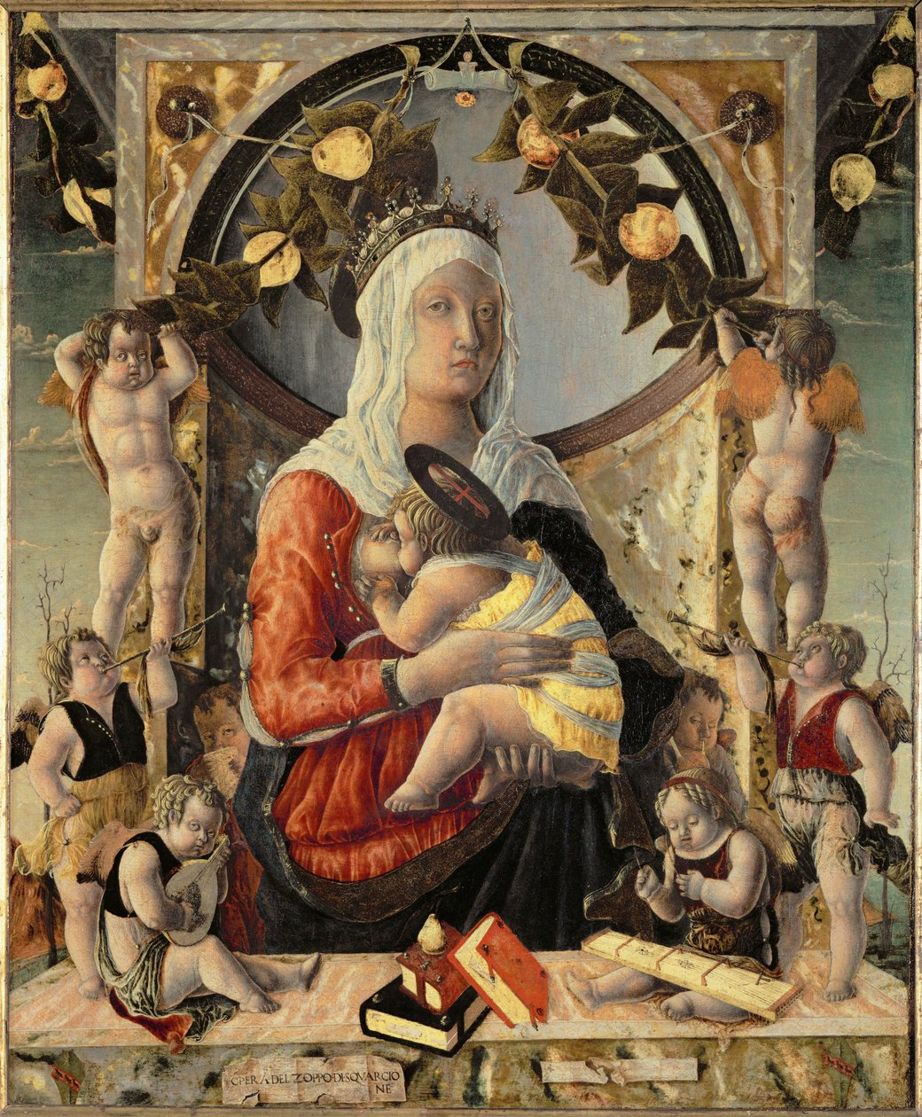 Madonna and Child Surrounded by Eight Angels by Marco Zoppo