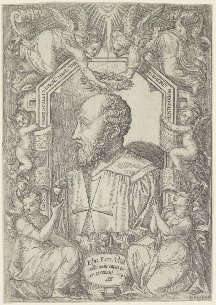 Portrait of Jean Parisot de La Valette, Grand Master of the Order of Malta by Marco dell
