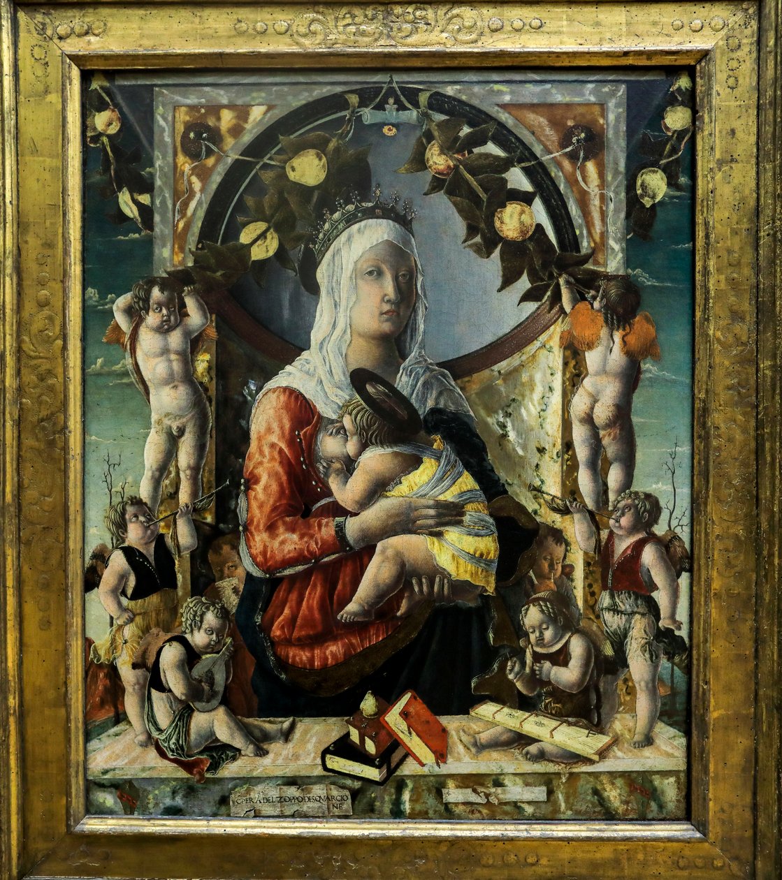 The Virgin and Child with Eight Angels by Marco di Antonio di (1433 1478) Ruggero