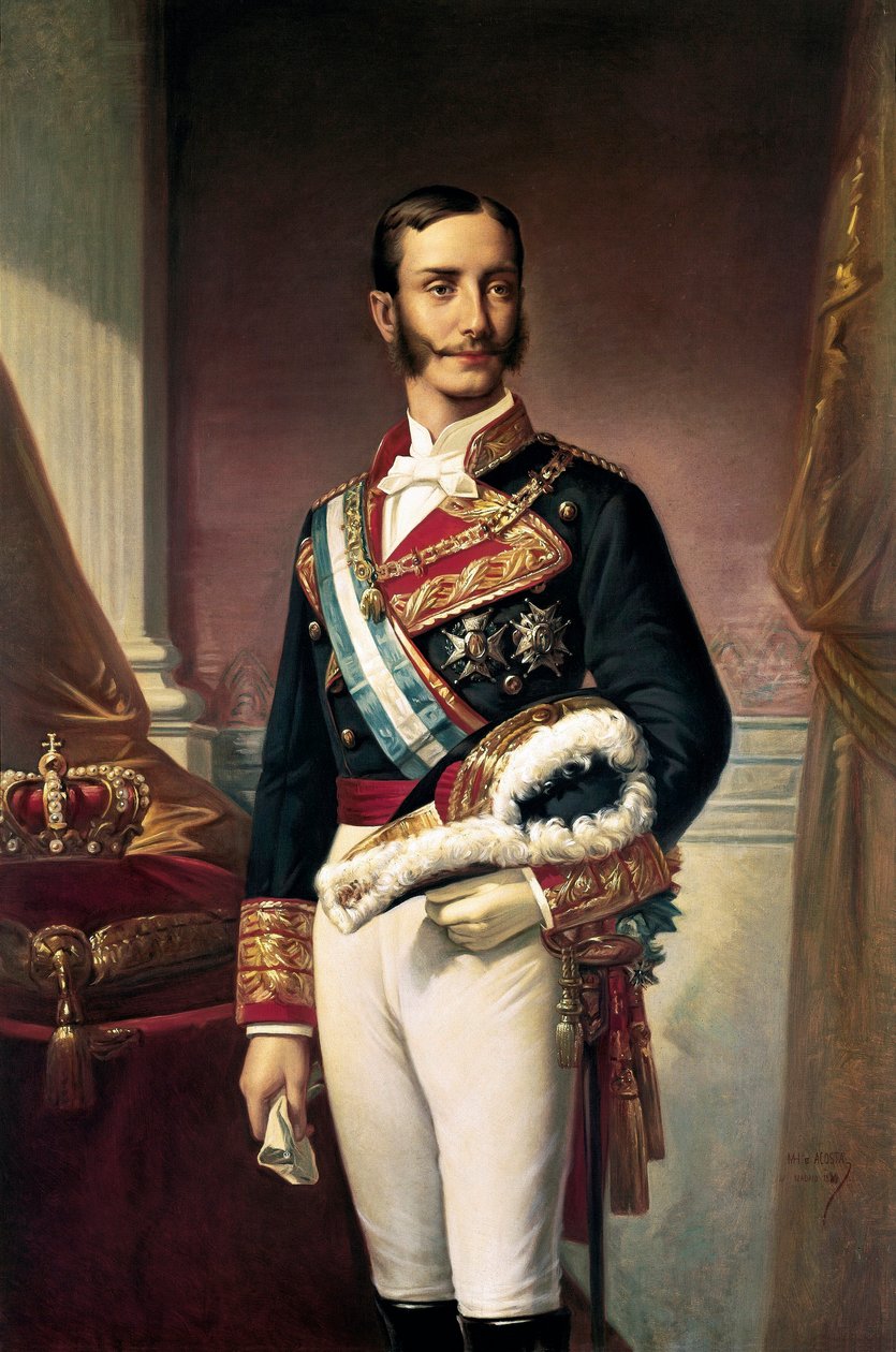 Portrait of Alfonso XII, King of Spain by Marcos Giraldez de Acosta