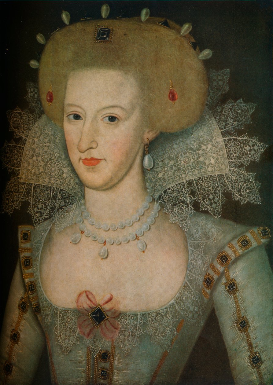 Anne of Denmark 1574-1619, Queen Consort of King James I, 17th Century by Marcus Garret Gheeraerts the Younger