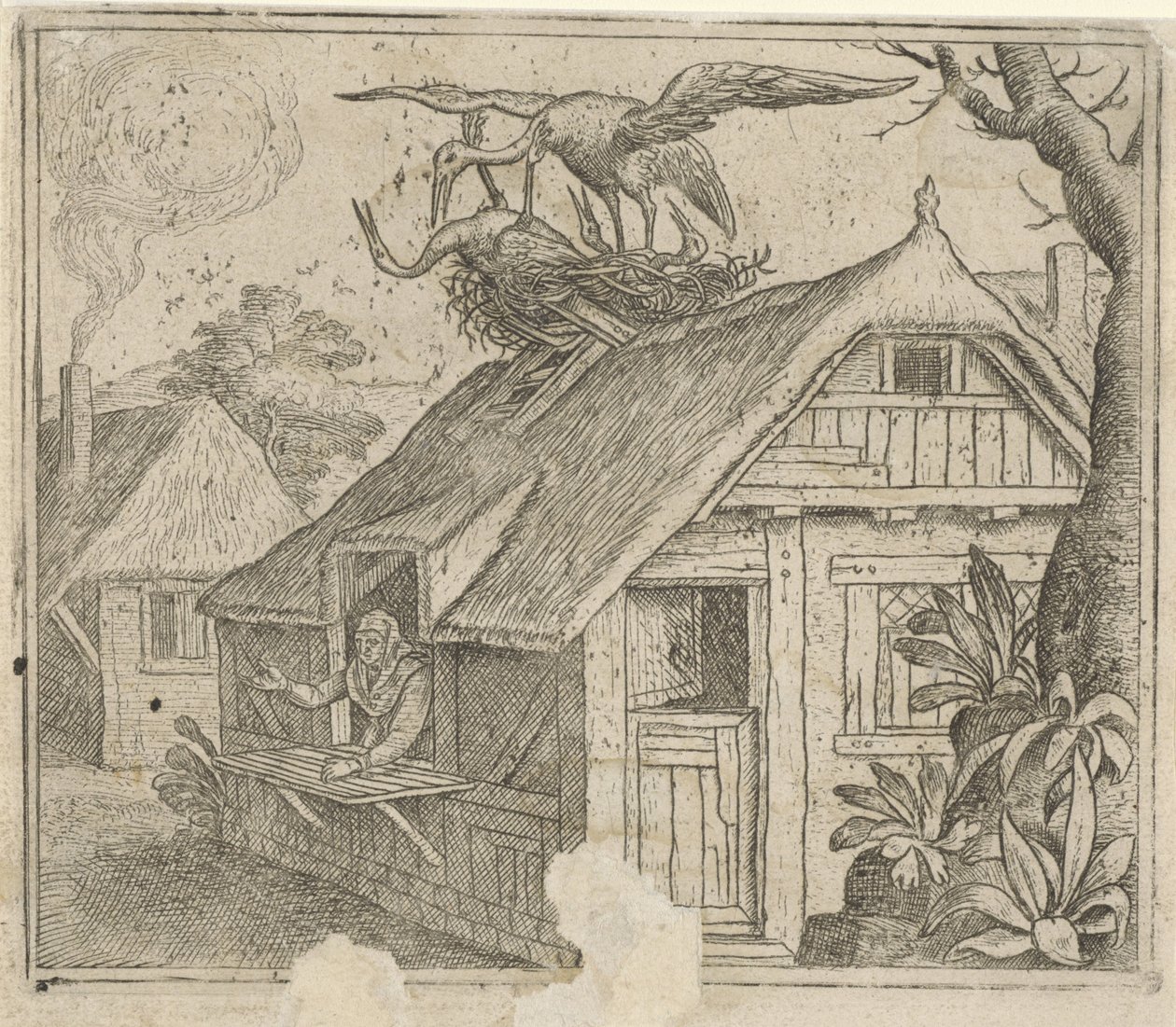 Fable About Storks and Their Religion by Marcus Gheeraerts (I) (attributed to)