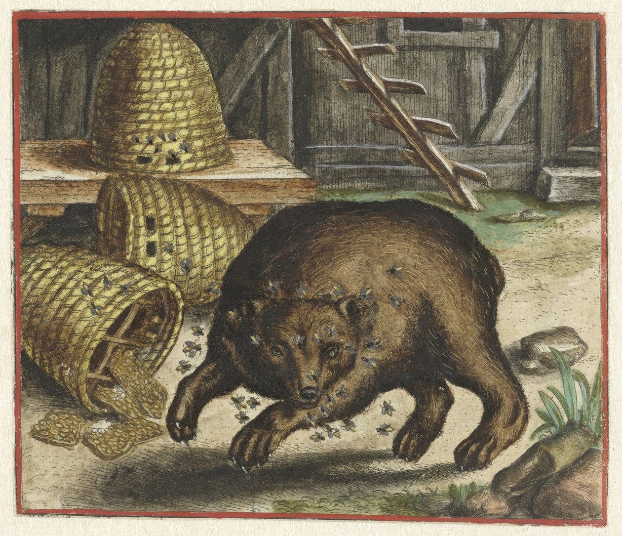 Fable of the Bear and the Bees by Marcus Gheeraerts (I)