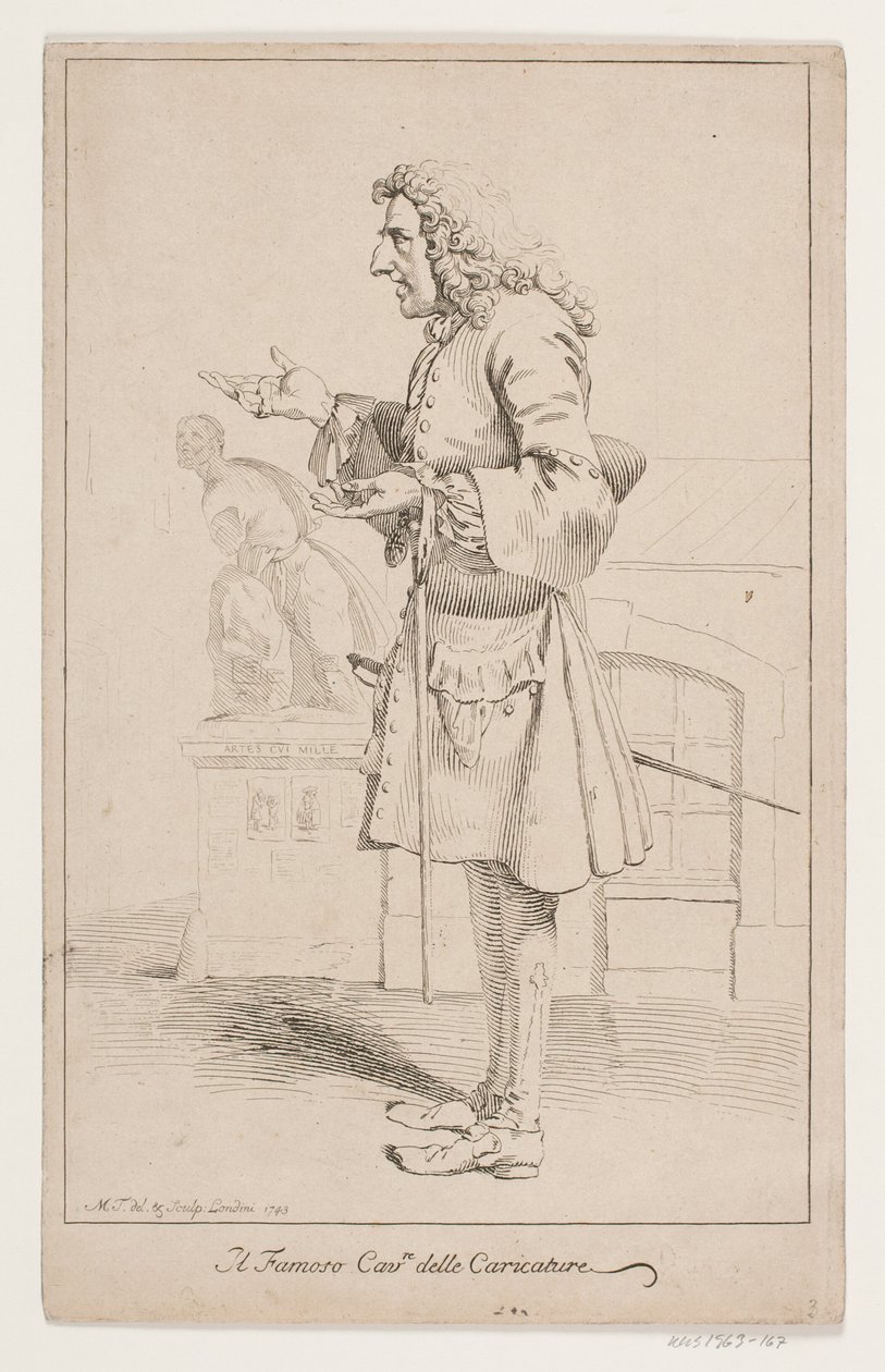 Portrait of Pier Leone Ghezzi (1674-1755) by Marcus Tuscher