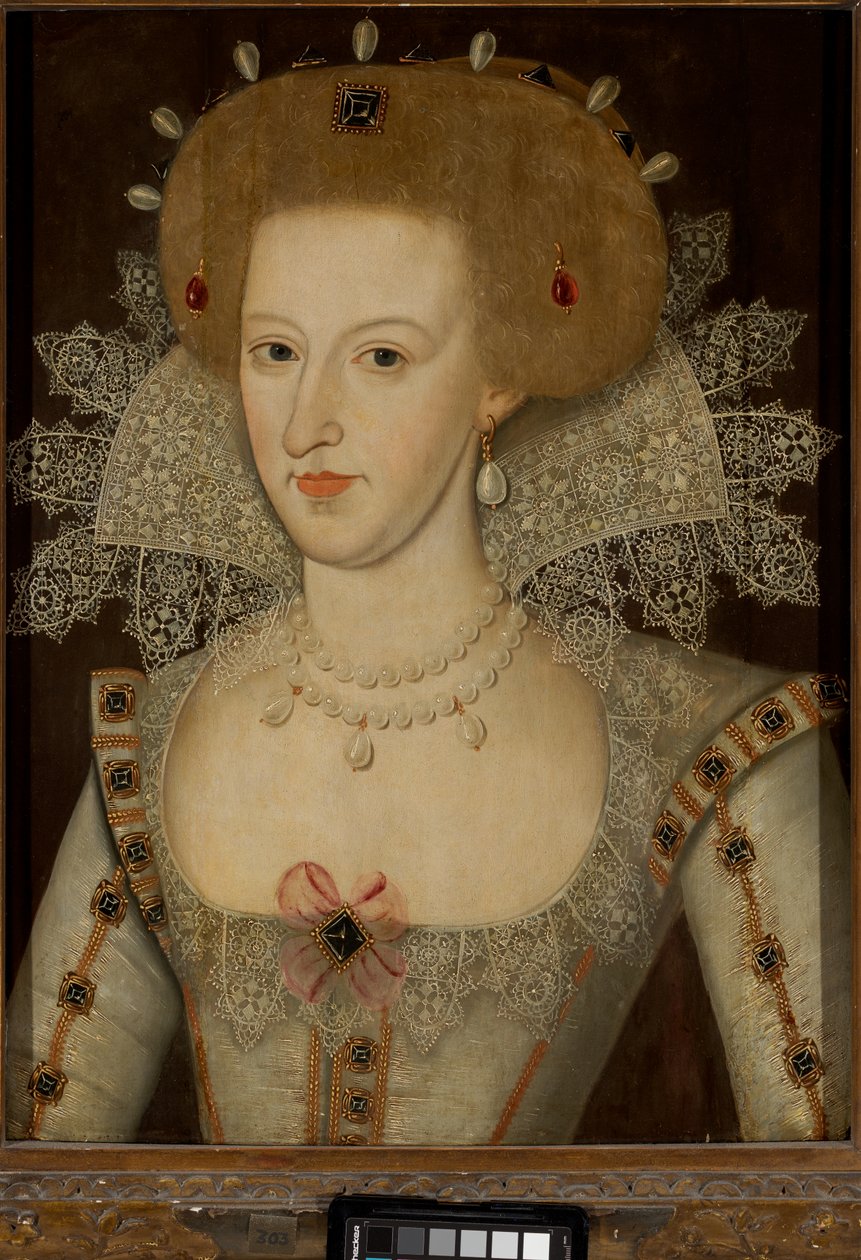 Anne of Denmark, Queen of James I & VI (1574-1619) by Marcus the Younger (circle of) Gheeraerts