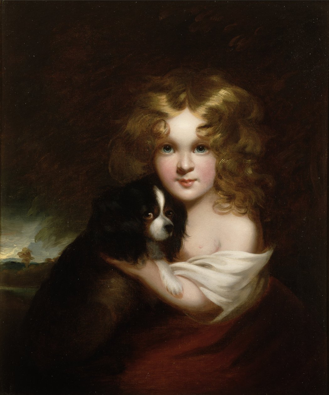 Young Girl with a Dog, c.1840 by Margaret Sarah Carpenter