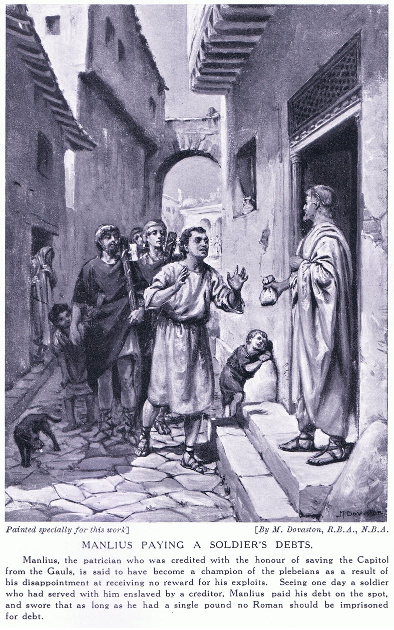 Manlius paying a soldier