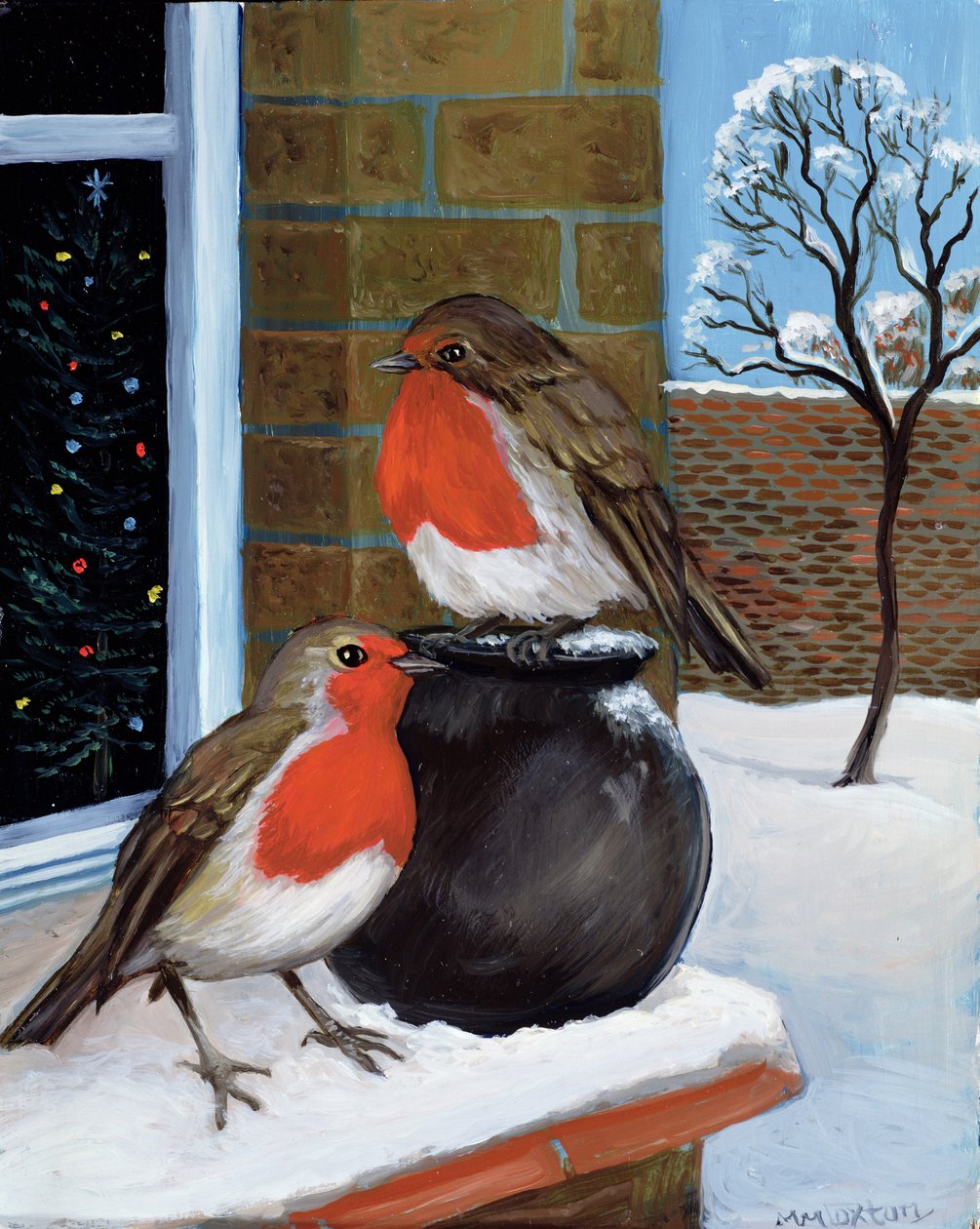 Robins in the Snow by Margaret Loxton