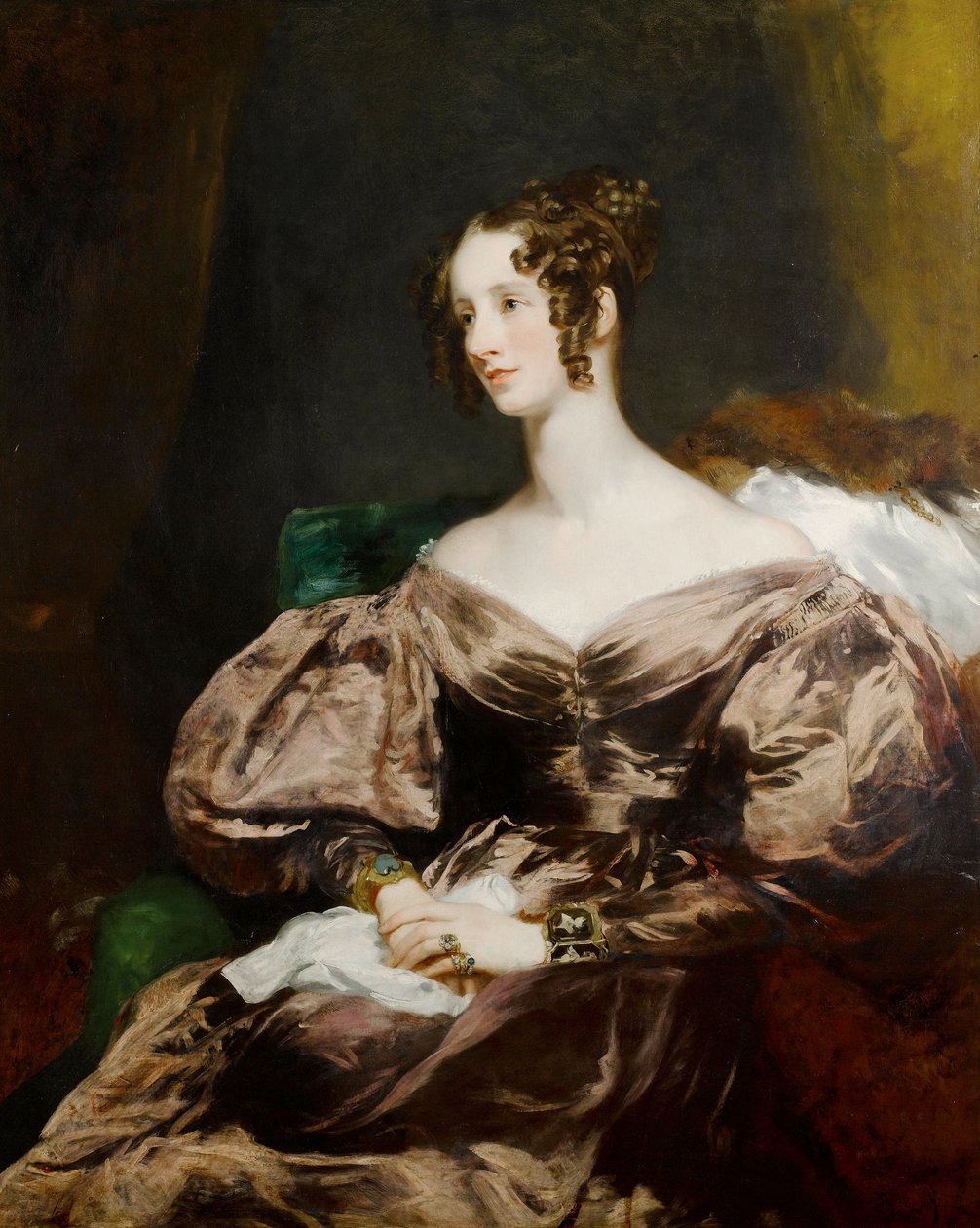 Portrait of Harriet Brudenell, Countess Howe (1799-1836) by Margaret Sarah Carpenter