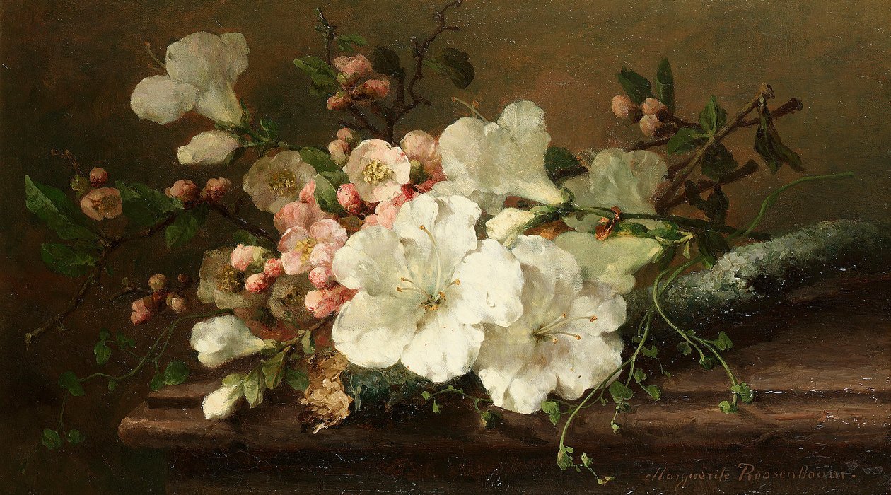 Still Life with Blossom by Margaretha Roosenboom