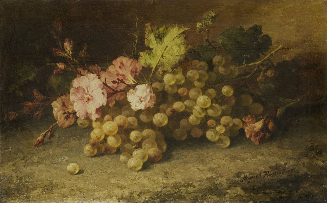 Still Life with Grapes by Margaretha Roosenboom