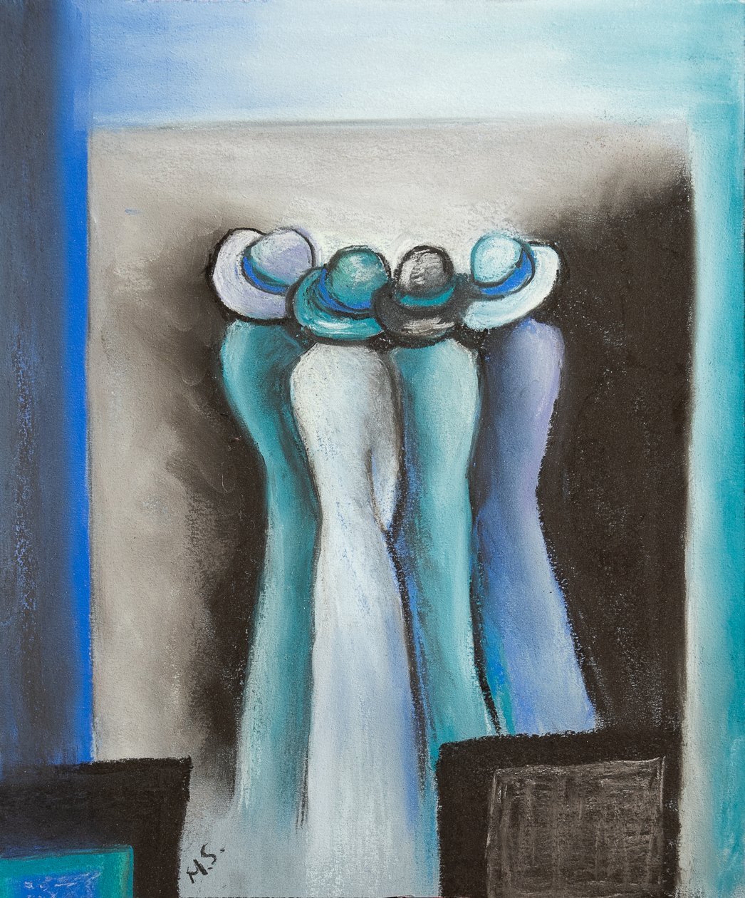 Whispering ladies by Margo Starkey