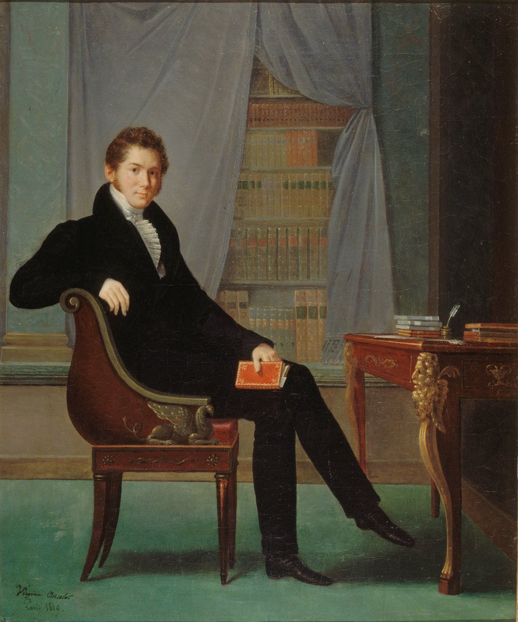 Portrait of Jacques-François Ancelot 1794-1854, 1819 by Marguerite Louise Virginie Ancelot