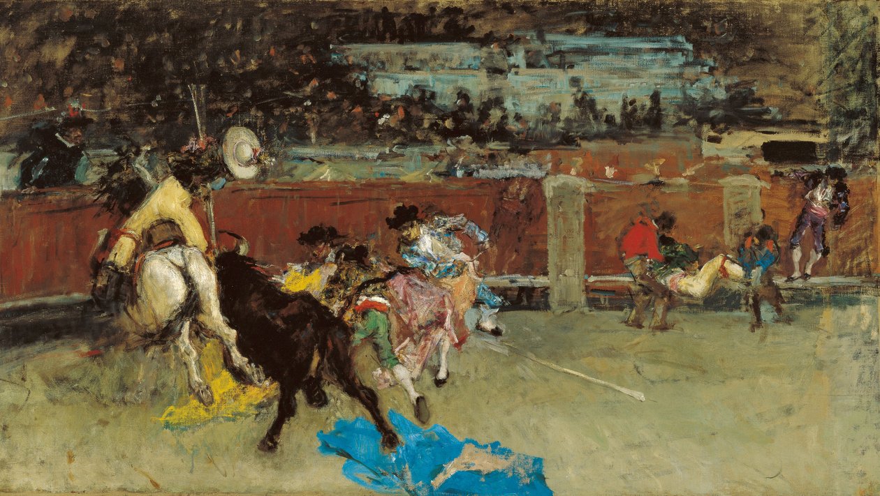 Bullfight. Wounded Picador by Marià Fortuny