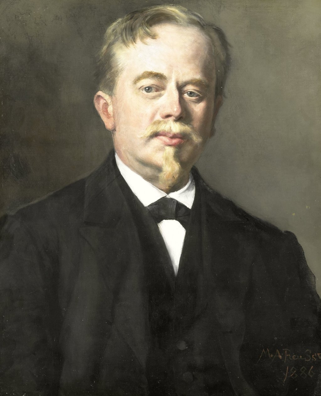 Portrait of Augustus Allebé by Maria Alexandrina Reuss (prinses van Saxen Weimar Eisenbach)