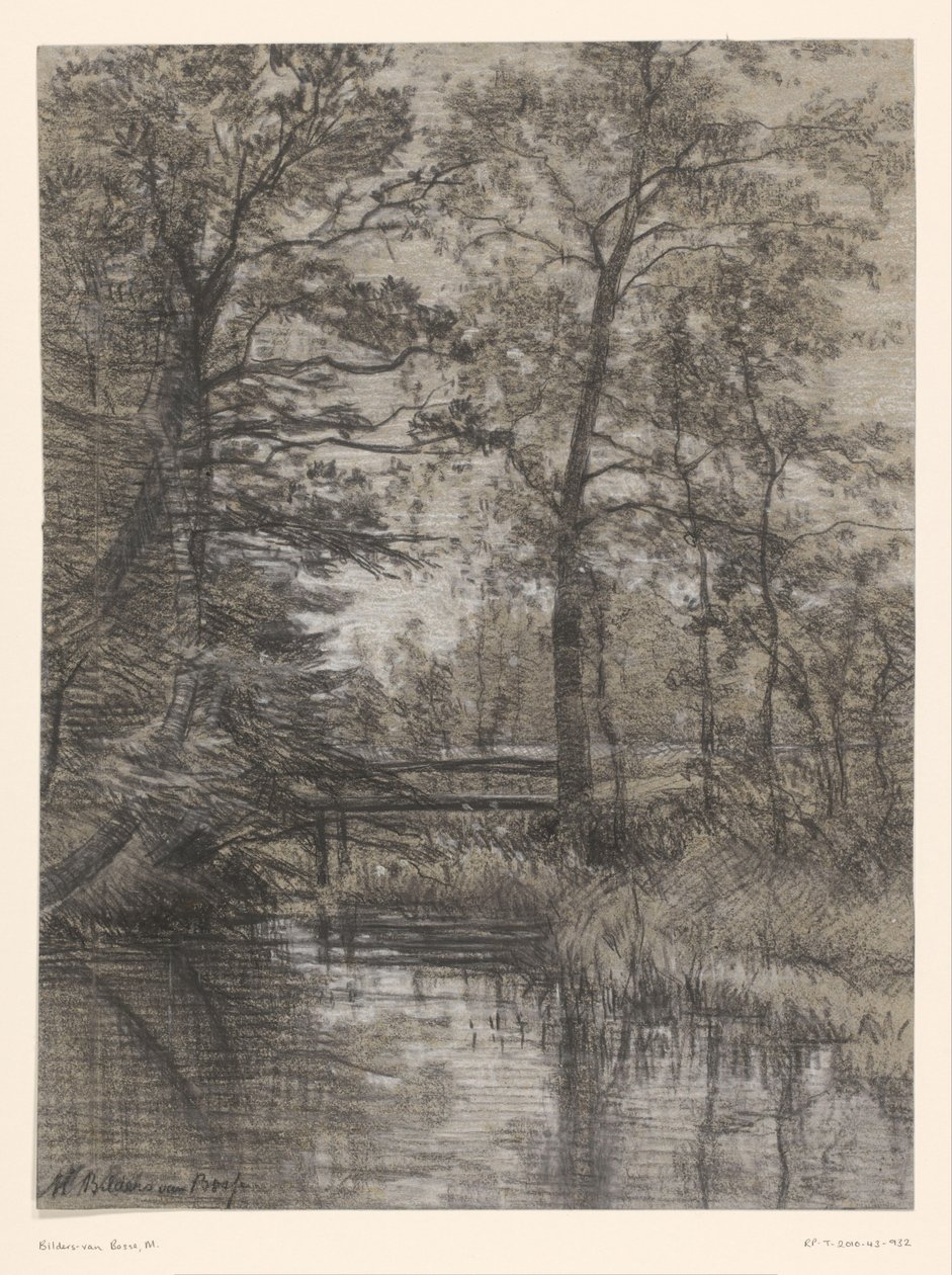 Pond in Forest by Maria Bilders van Bosse (signed by artist)